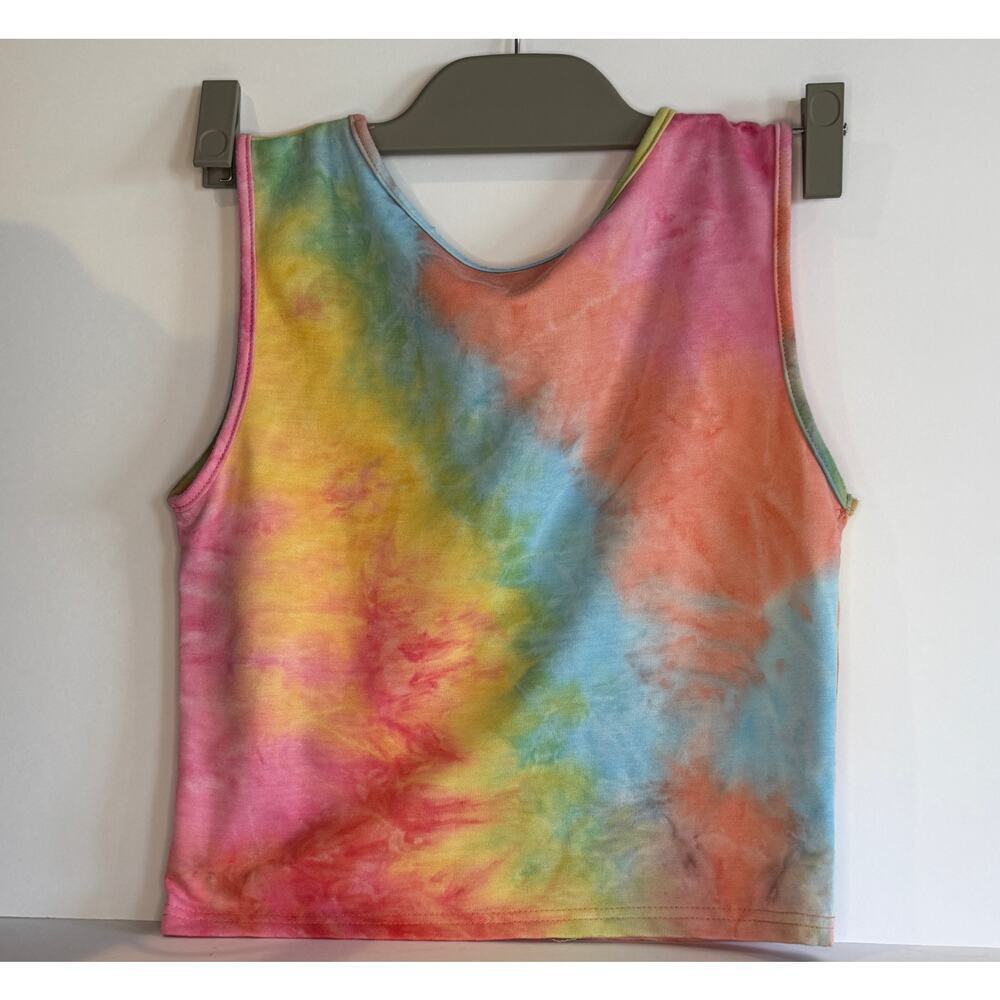 DAZY Crop Top Tye-Dye Sleeveless Soft Bright | GUC